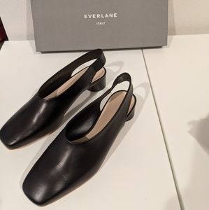 Everlane square toe slingbacks